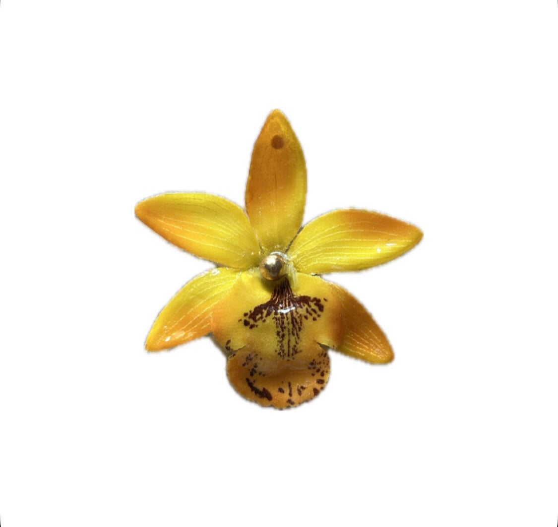 ORANGE SODA LILY EARRINGS - SMALL