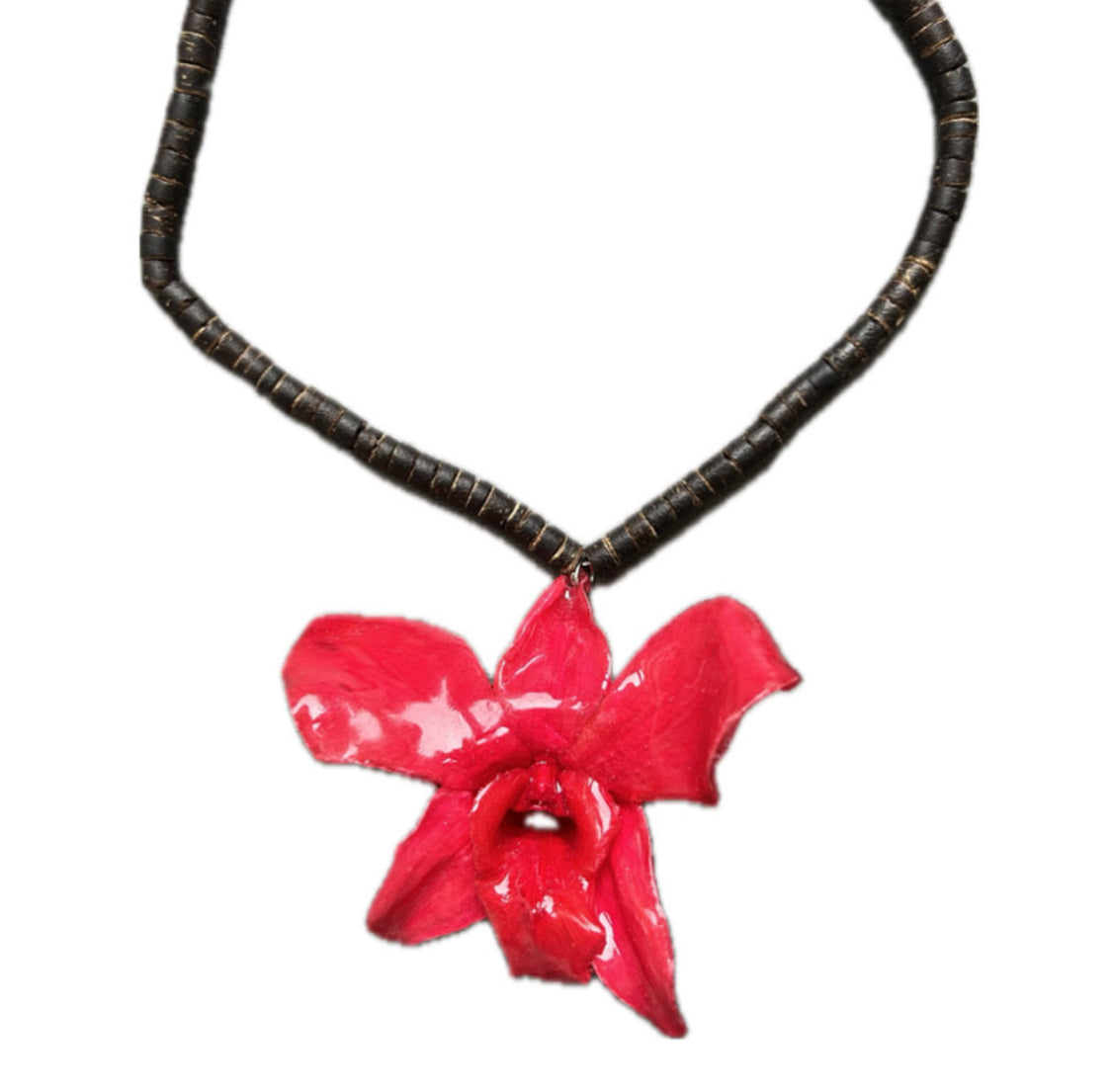 RUBY - REAL FLOWER BAMBOO NECKLACE