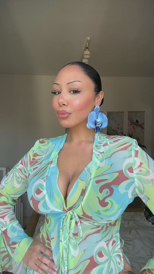 MUBU ORCHID EARRINGS - MEDIUM