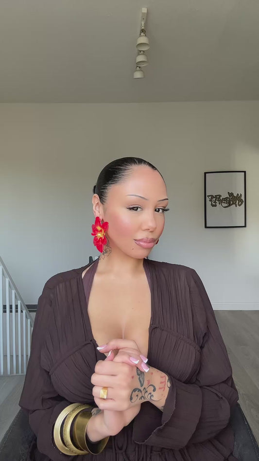 BLOOD ORANGE EARRINGS - SMALL